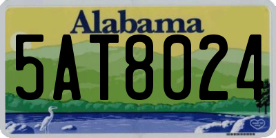 AL license plate 5AT8024