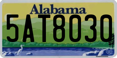 AL license plate 5AT8030