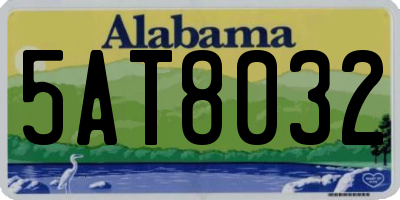 AL license plate 5AT8032