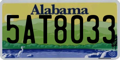 AL license plate 5AT8033