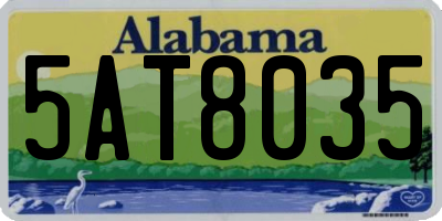 AL license plate 5AT8035