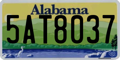AL license plate 5AT8037