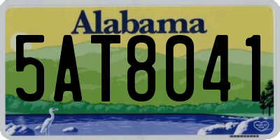 AL license plate 5AT8041