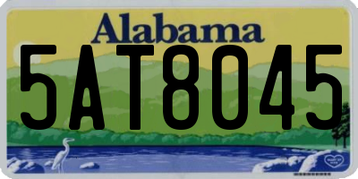 AL license plate 5AT8045