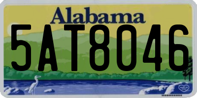 AL license plate 5AT8046