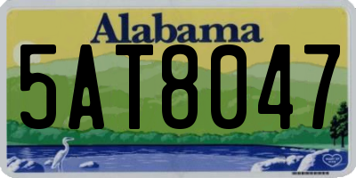 AL license plate 5AT8047