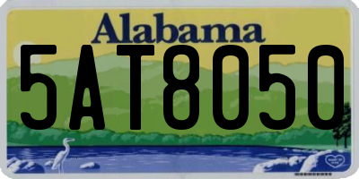 AL license plate 5AT8050
