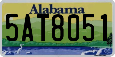 AL license plate 5AT8051