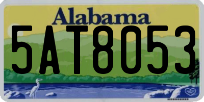 AL license plate 5AT8053