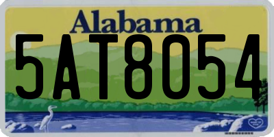 AL license plate 5AT8054