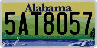 AL license plate 5AT8057
