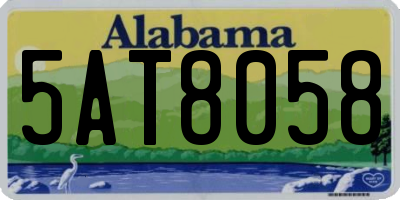 AL license plate 5AT8058