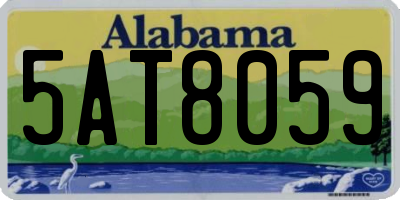 AL license plate 5AT8059