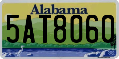 AL license plate 5AT8060