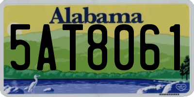 AL license plate 5AT8061
