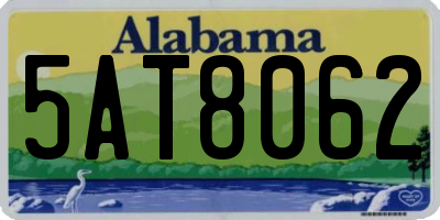 AL license plate 5AT8062