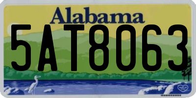 AL license plate 5AT8063