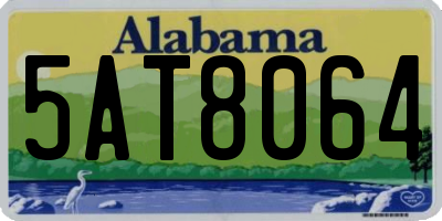 AL license plate 5AT8064