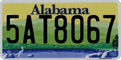 AL license plate 5AT8067