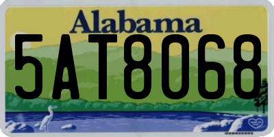 AL license plate 5AT8068