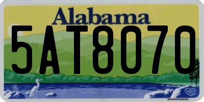 AL license plate 5AT8070