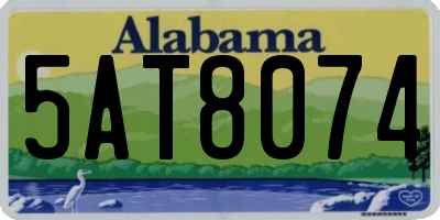 AL license plate 5AT8074