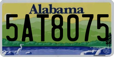 AL license plate 5AT8075