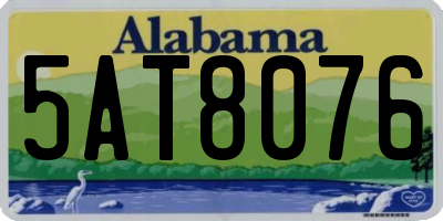 AL license plate 5AT8076