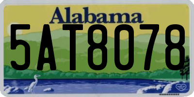 AL license plate 5AT8078