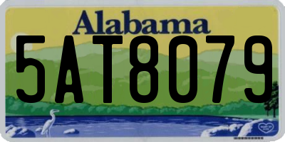 AL license plate 5AT8079