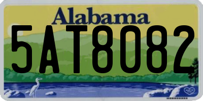 AL license plate 5AT8082