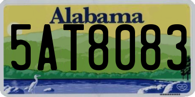 AL license plate 5AT8083