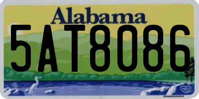 AL license plate 5AT8086