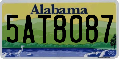 AL license plate 5AT8087