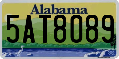 AL license plate 5AT8089