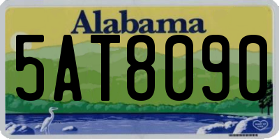 AL license plate 5AT8090