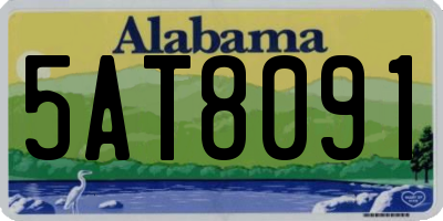 AL license plate 5AT8091