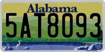 AL license plate 5AT8093