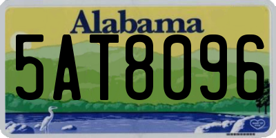 AL license plate 5AT8096