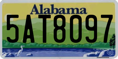 AL license plate 5AT8097