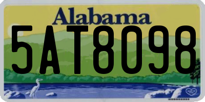 AL license plate 5AT8098