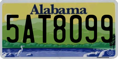 AL license plate 5AT8099