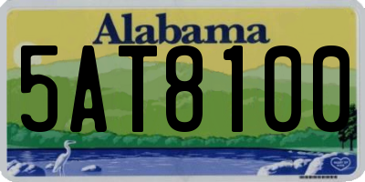 AL license plate 5AT8100