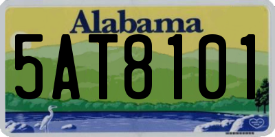 AL license plate 5AT8101