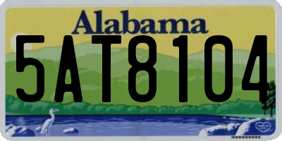 AL license plate 5AT8104