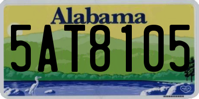AL license plate 5AT8105