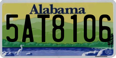 AL license plate 5AT8106
