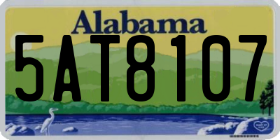 AL license plate 5AT8107