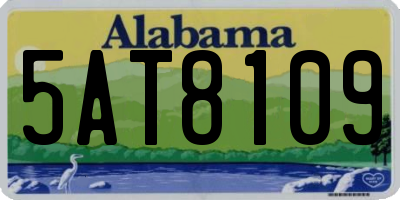 AL license plate 5AT8109