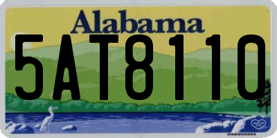 AL license plate 5AT8110